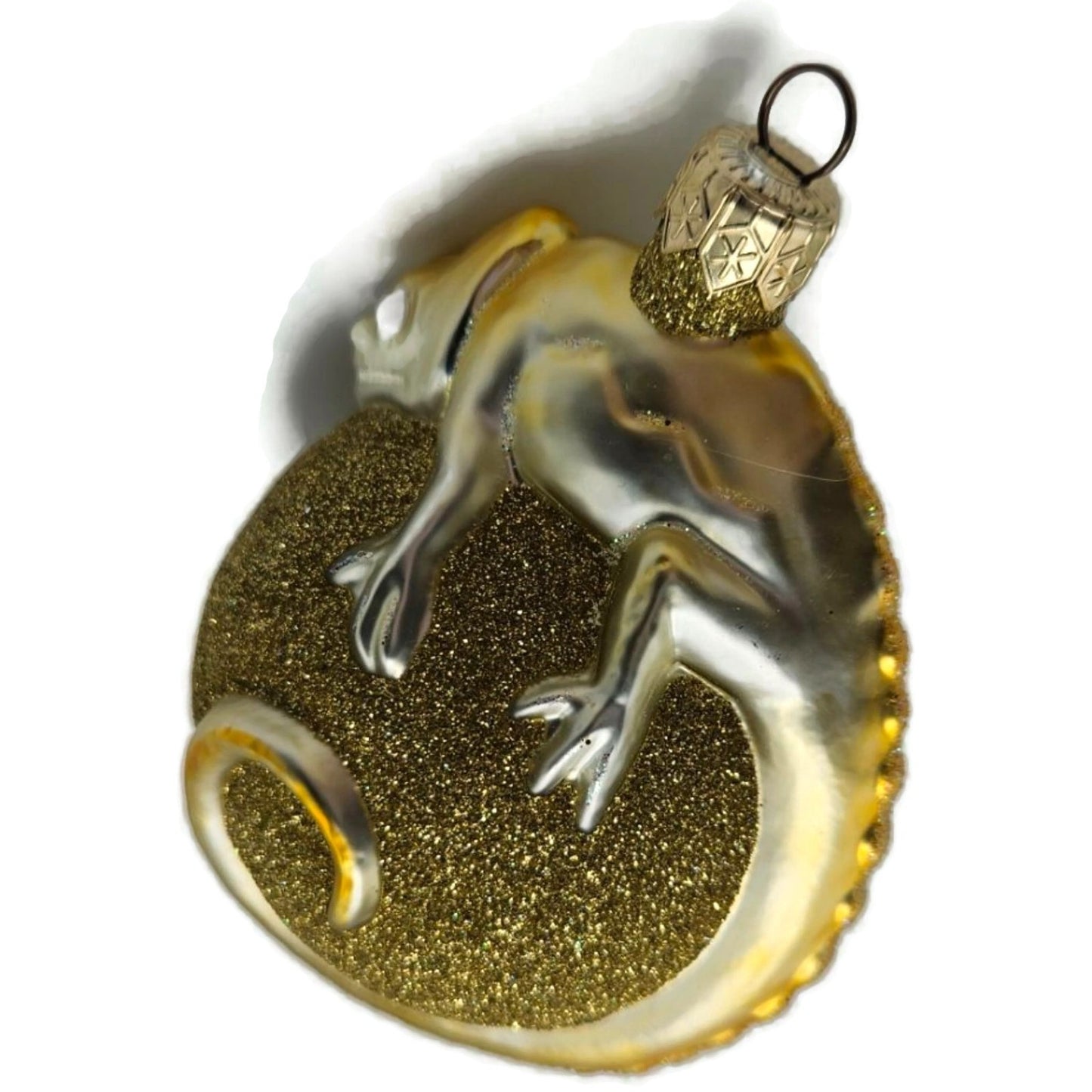 Patricia Breen Chameleon Gold Glittered Christmas Holiday Tree Ornament