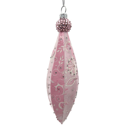 Patricia Breen Vesica Piscus Chinoiserie Pink White Christmas Tree Ornament CATZ