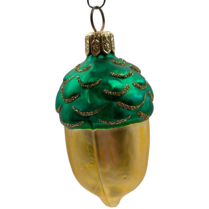 Patricia Breen Walk in the Woods Acorn Gold Green Nut Fall Holiday Ornament 9651
