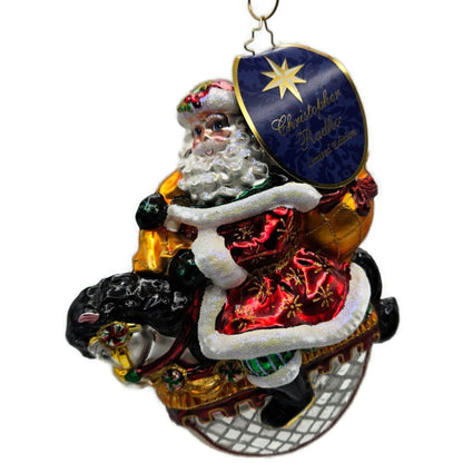 Christopher Radko Winter Rider Santa Motorcycle Christmas Ornament LE 566/925
