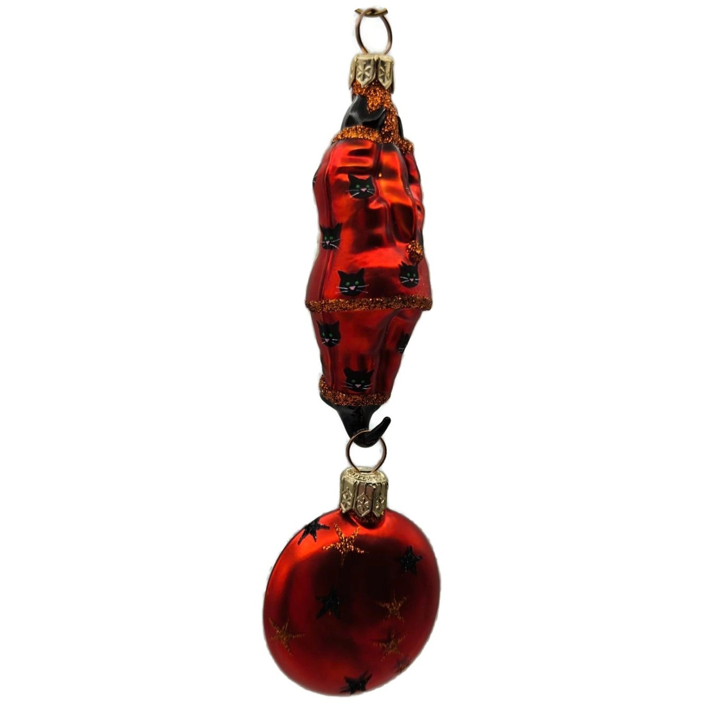 Patricia Breen Cirque de Nicoud Santa Medallion Kitty Faces Halloween Ornament