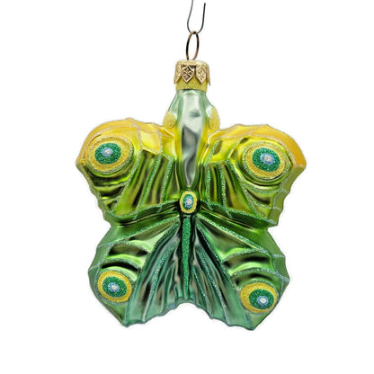 Patricia Breen Flutterby Santa Claus Yellow Green Spring Christmas Tree Ornament