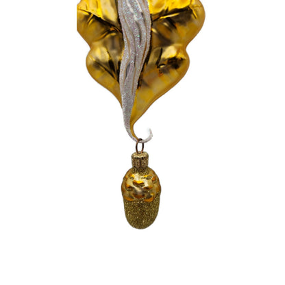 Patricia Breen Oak Leaf Santa Claus Gold Fall Christmas Holiday Tree Ornament