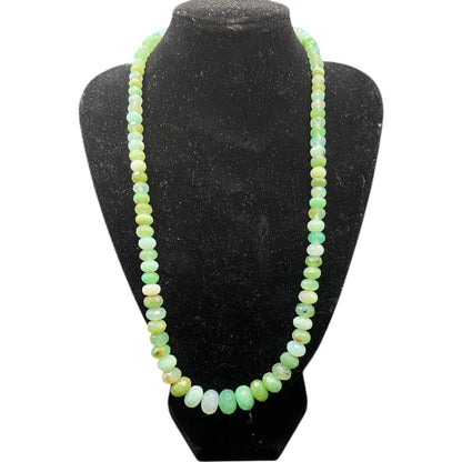 Aqua Rondelle Beaded Necklace Mine Finds By Jay King Chrysoprase Graduated