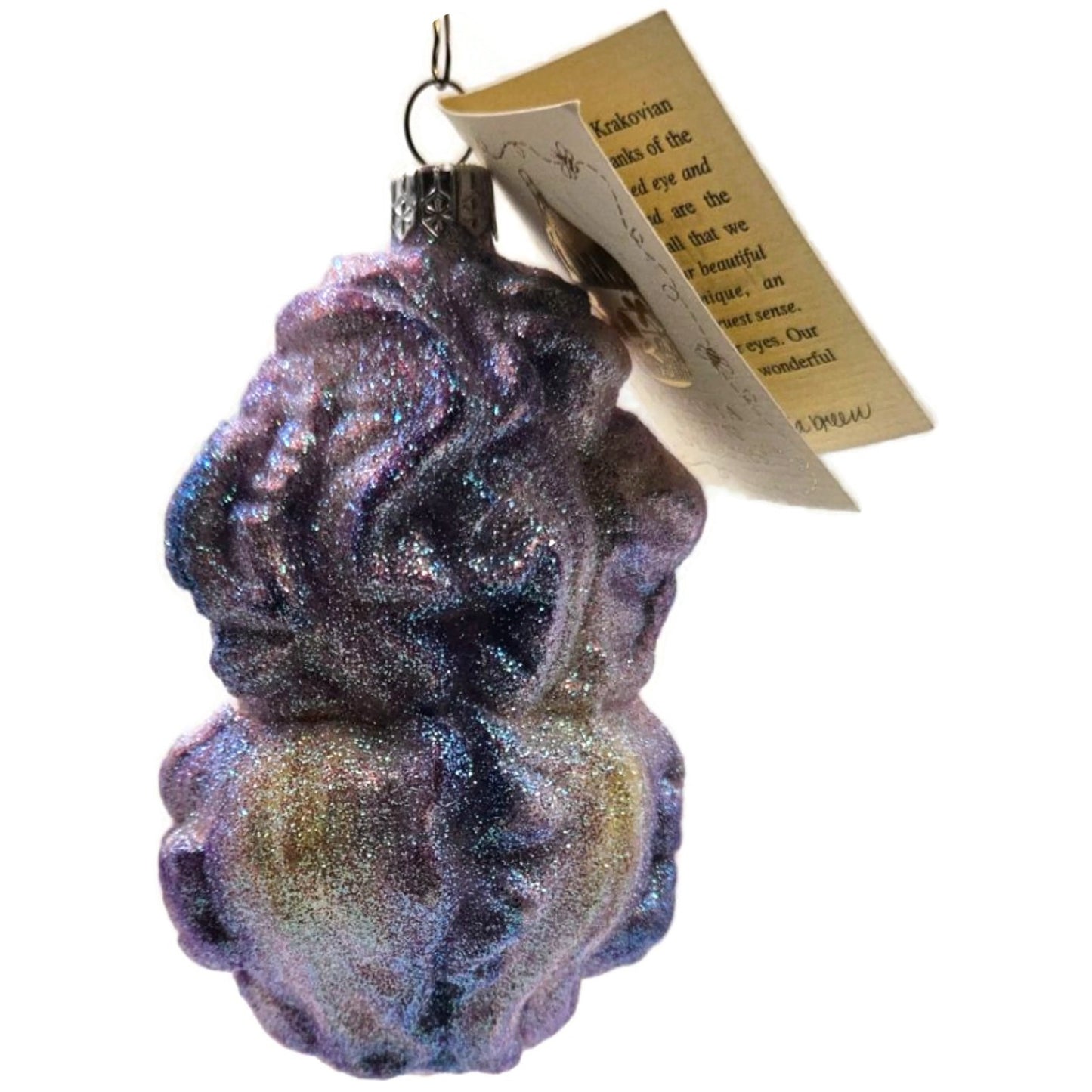 Patricia Breen Iris Madonna Lavender Pearl Floral Spring Christmas Tree Ornament