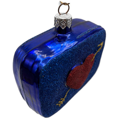Patricia Breen To My Sweet Blue Shiny Back Valentines Christmas Tree Ornament