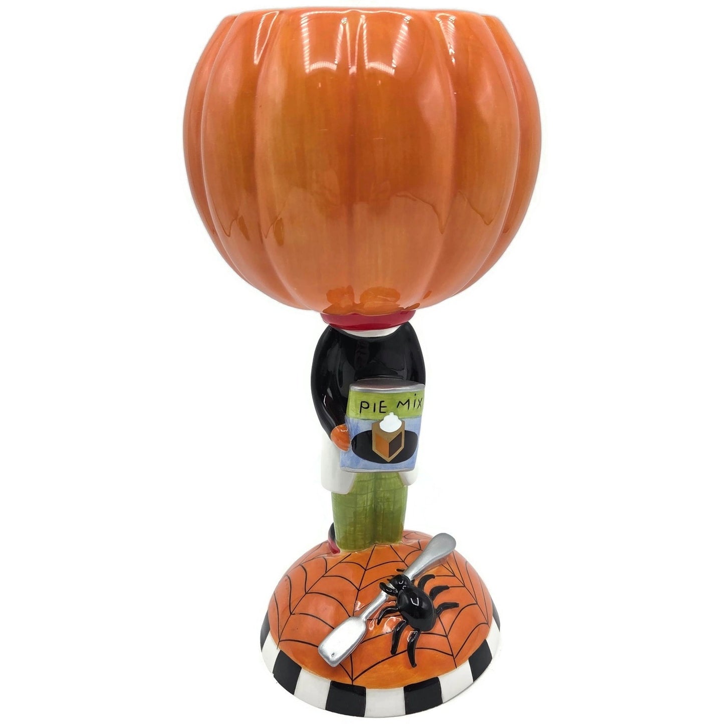 Department 56 Halloween Google Eye Pumpkin Chef Jack-O-Lantern Goblet Drink Mug