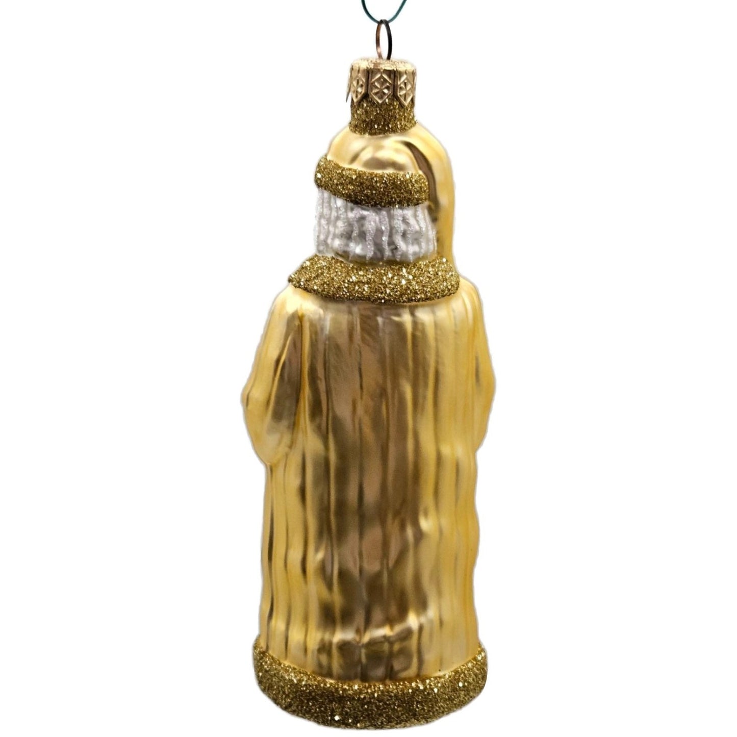 Patricia Breen Gift of the Season Gold Brown Bag Santa Christmas Tree Ornament
