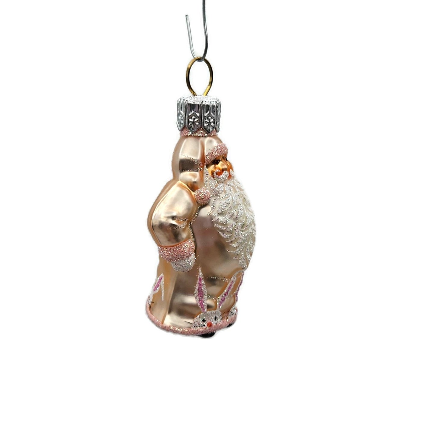 Patricia Breen Spirited Santa Easter Bunny Pink Christmas Holiday Tree Ornament