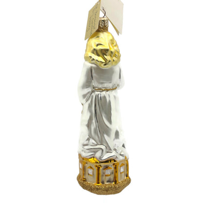 Patricia Breen Saint Barbara Pearl White Gold Religious Christmas Tree Ornament