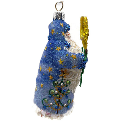 Patricia Breen Santa For Eric Blue Yellow Star Christmas Tree Ornament Milaegers