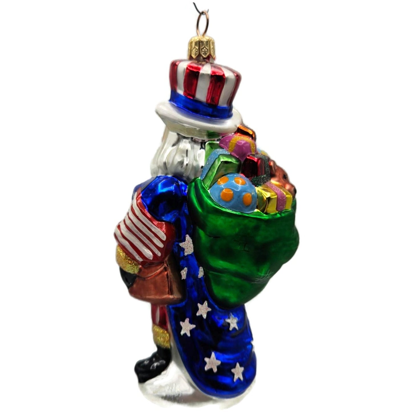 Christopher Radko Uncle Sam Santa Patriotic July 4th Christmas Ornament 99-QVC-1
