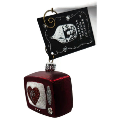 Patricia Breen Nicholas At Night Heart Red Valentines Christmas Ornament Signed