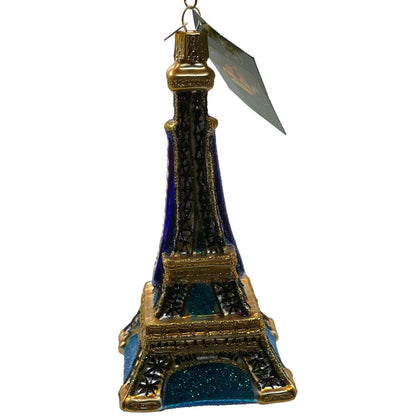 OWC Eiffel Tower Paris Ornament Glass Old World Christmas Holiday Tree Decor