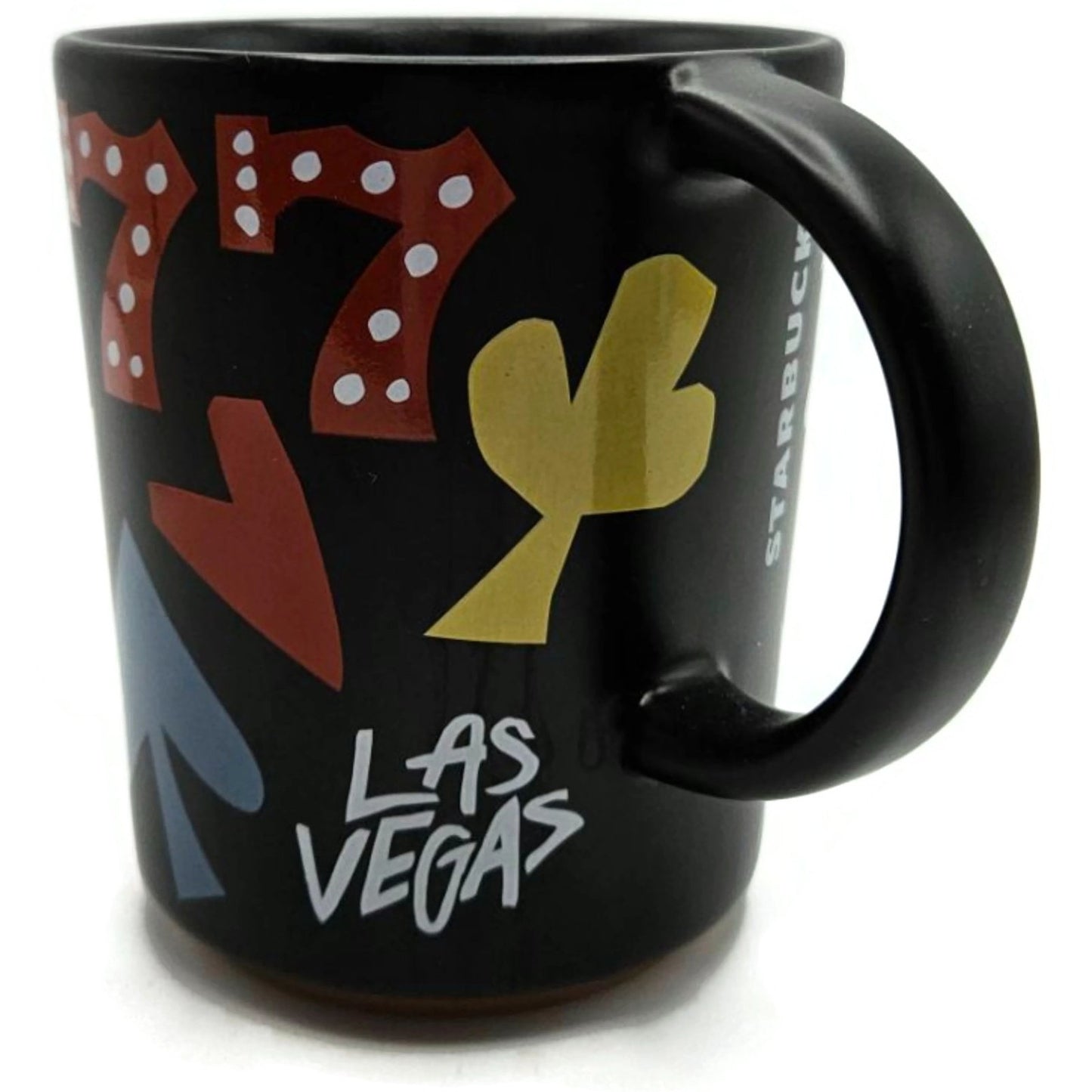 Starbucks Las Vegas Lucky 777 Casino Cards Black Coffee Cup Mug 12 fl oz