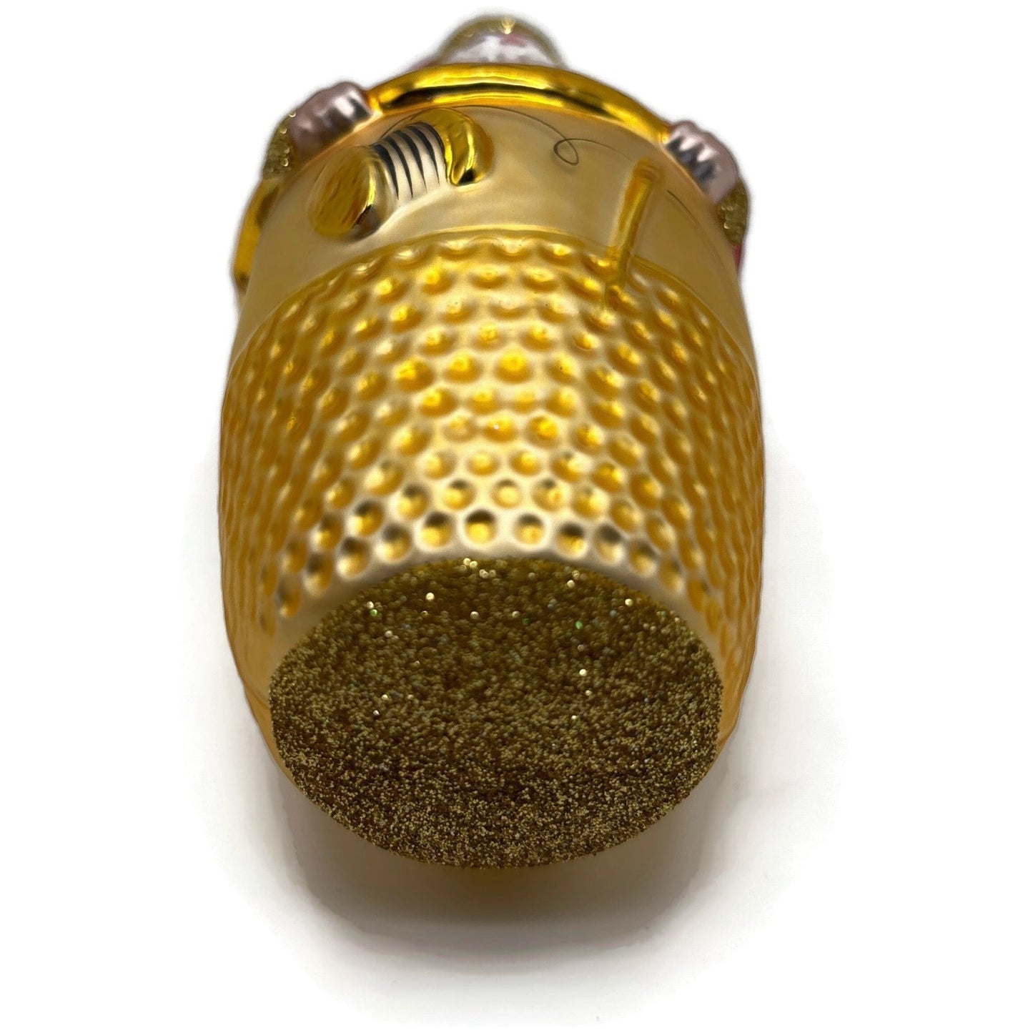 Patricia Breen Thimble Santa Glittered Sewing Seamstress Christmas Ornament