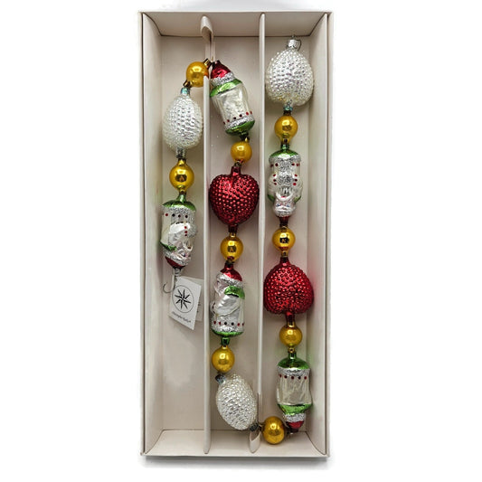 Christopher Radko Santa Hearts Garland Christmas Holiday Tree Ornament 93-076-0