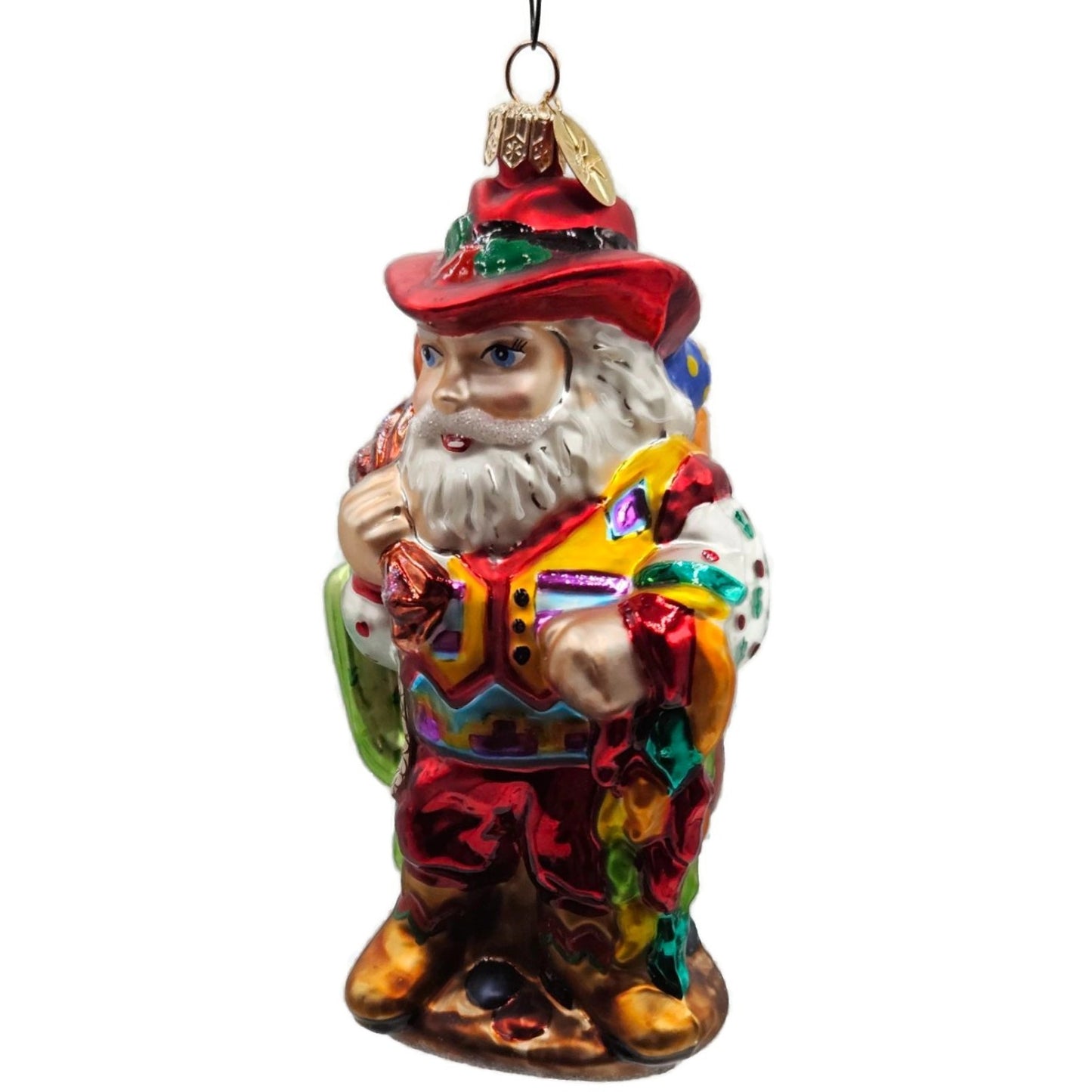Christopher Radko Cow Boy Santa Claus Cactus Gifts Christmas Ornament 00-QVC-2