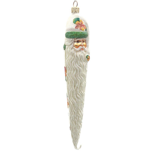 Patricia Breen Bowman Santa Claus Nasturtiums Spring Christmas Tree Ornament