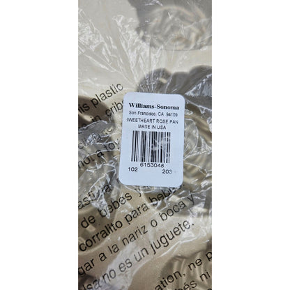 Sweetheart Rose Pan Mini Bundt Cakelet Non Stick Williams Sonoma Nordic Ware