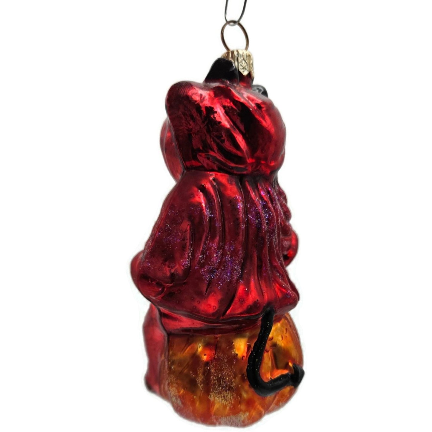 Christopher Radko You Little Devil Bear Pumpkin Halloween Christmas Ornament