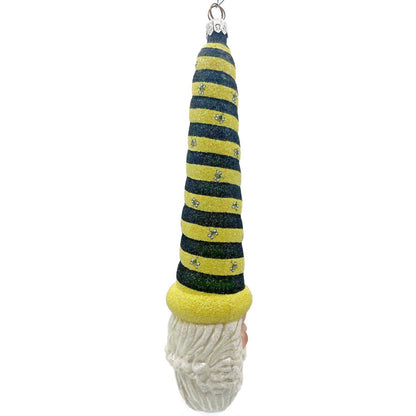 Patricia Breen Sucre Santa Bees Yellow Striped Spring Holiday Tree Ornament
