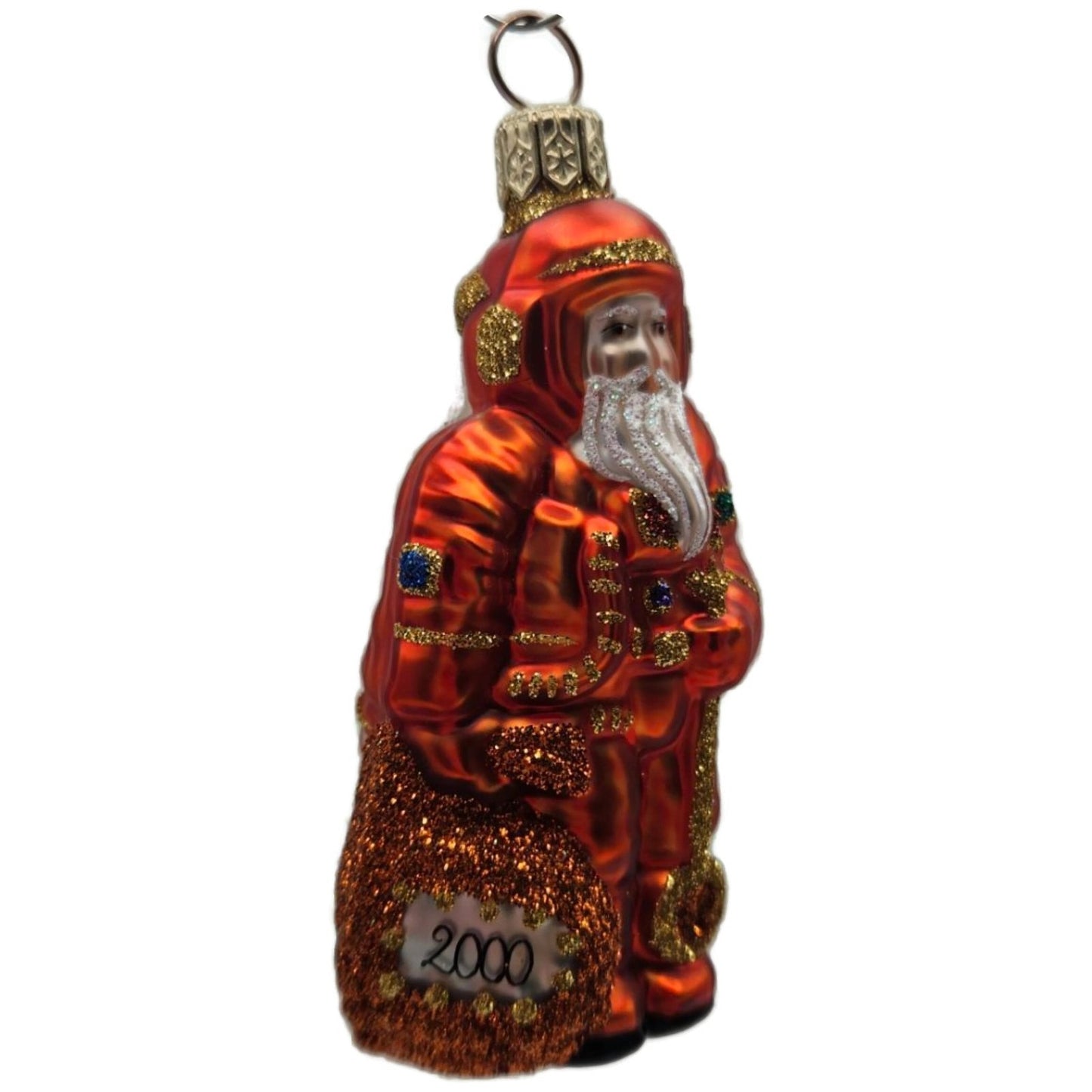 Patricia Breen Miniature Millennium Santa Orange Halloween Christmas Ornament