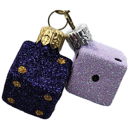 Patricia Breen Dice Pair Purple Lavender Christmas Complimentary Ornament CATZ