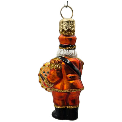 Patricia Breen Drummer Santa Halloween Orange Pumpkins Christmas Ornament 2145
