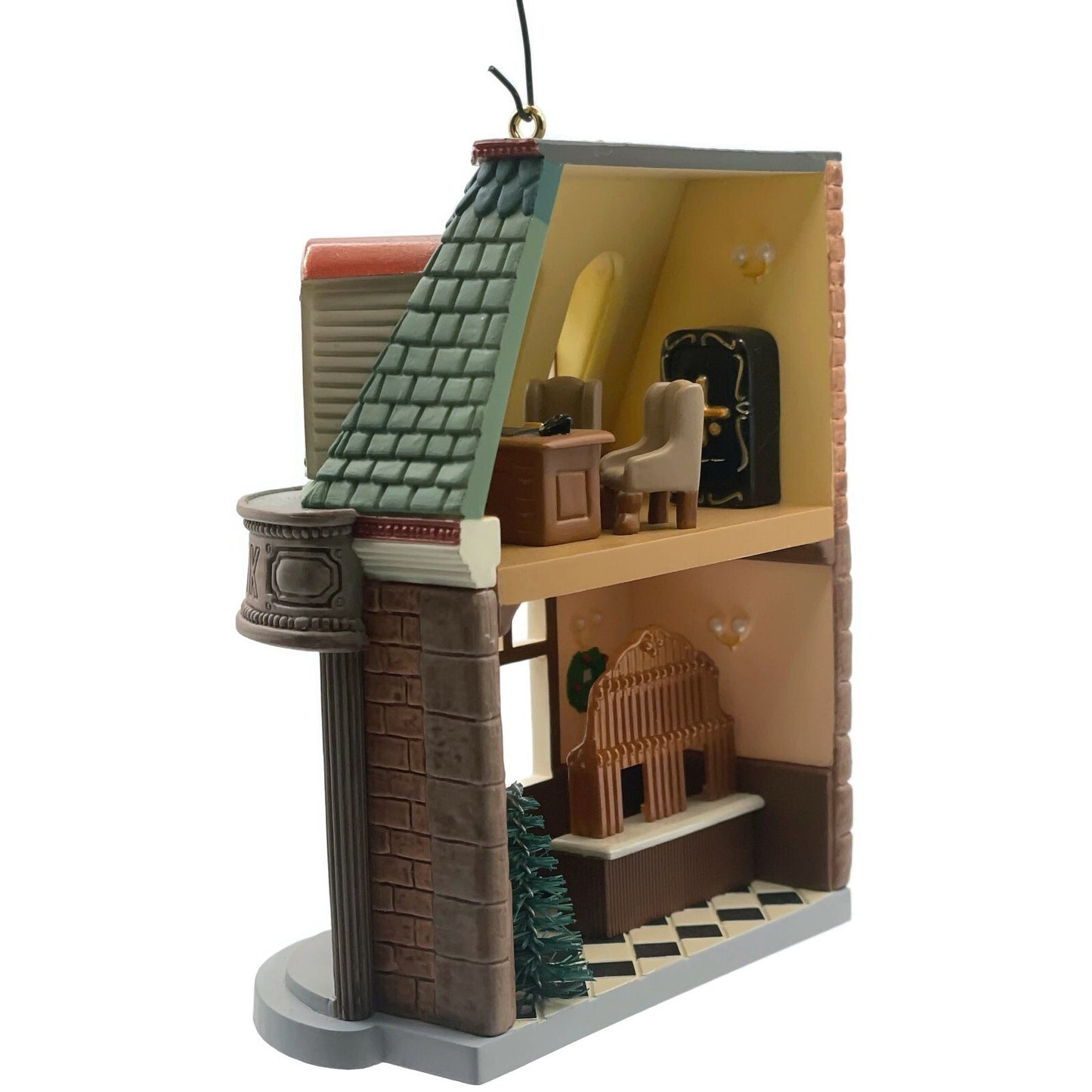 Hallmark Ornament Corner Bank Nostalgic Houses Shops Christmas Tree Keepsake