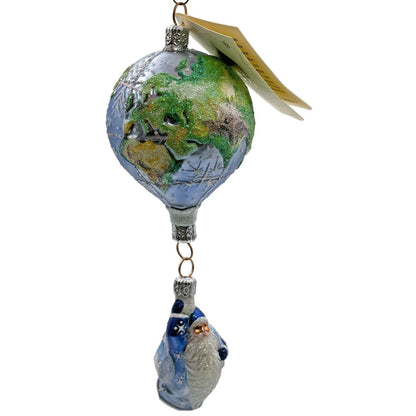 Patricia Breen Ornament As Above So Below Santa Balloon Globe Earth Christmas