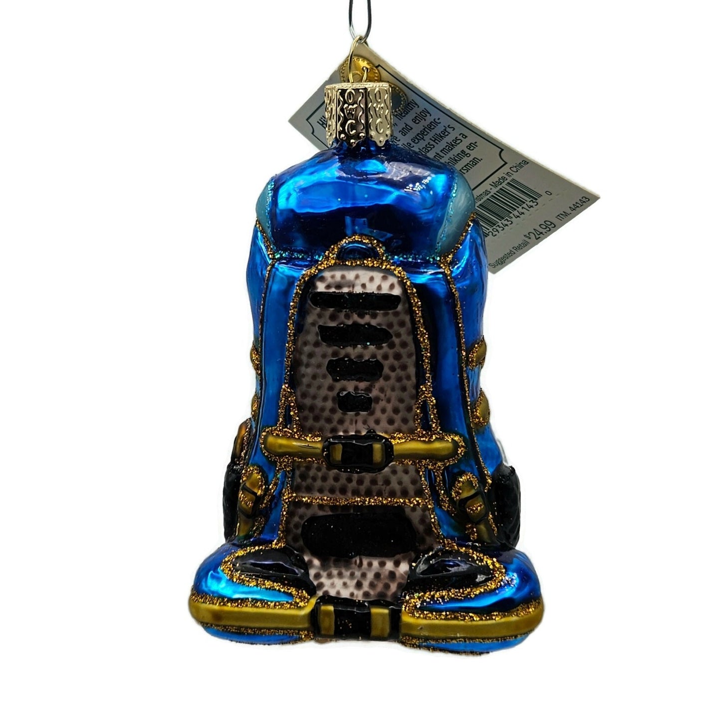 Old World Christmas Hiking Backpack OWC Christmas Holiday Tree Ornament 44143