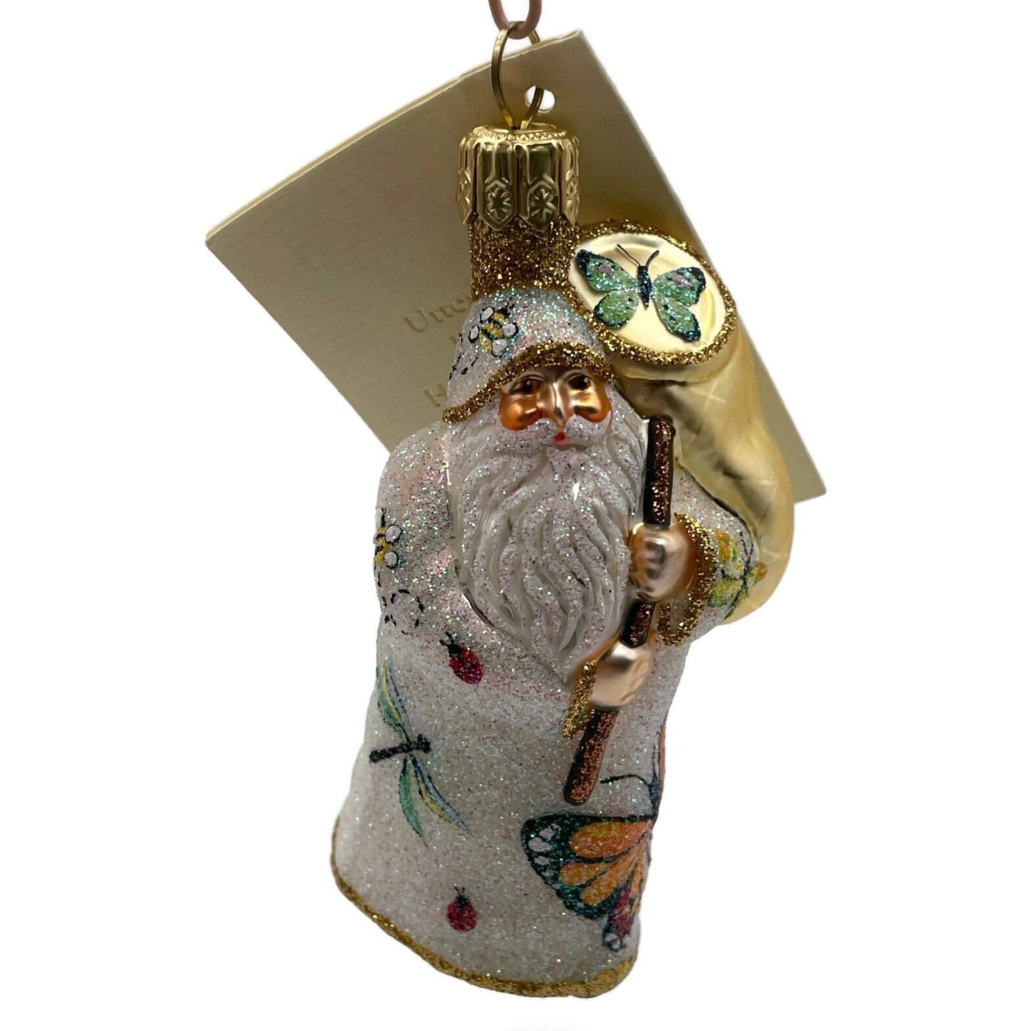 Patricia Breen Miniature Santa for Vera Pearl Butterfly Spring Holiday Ornament