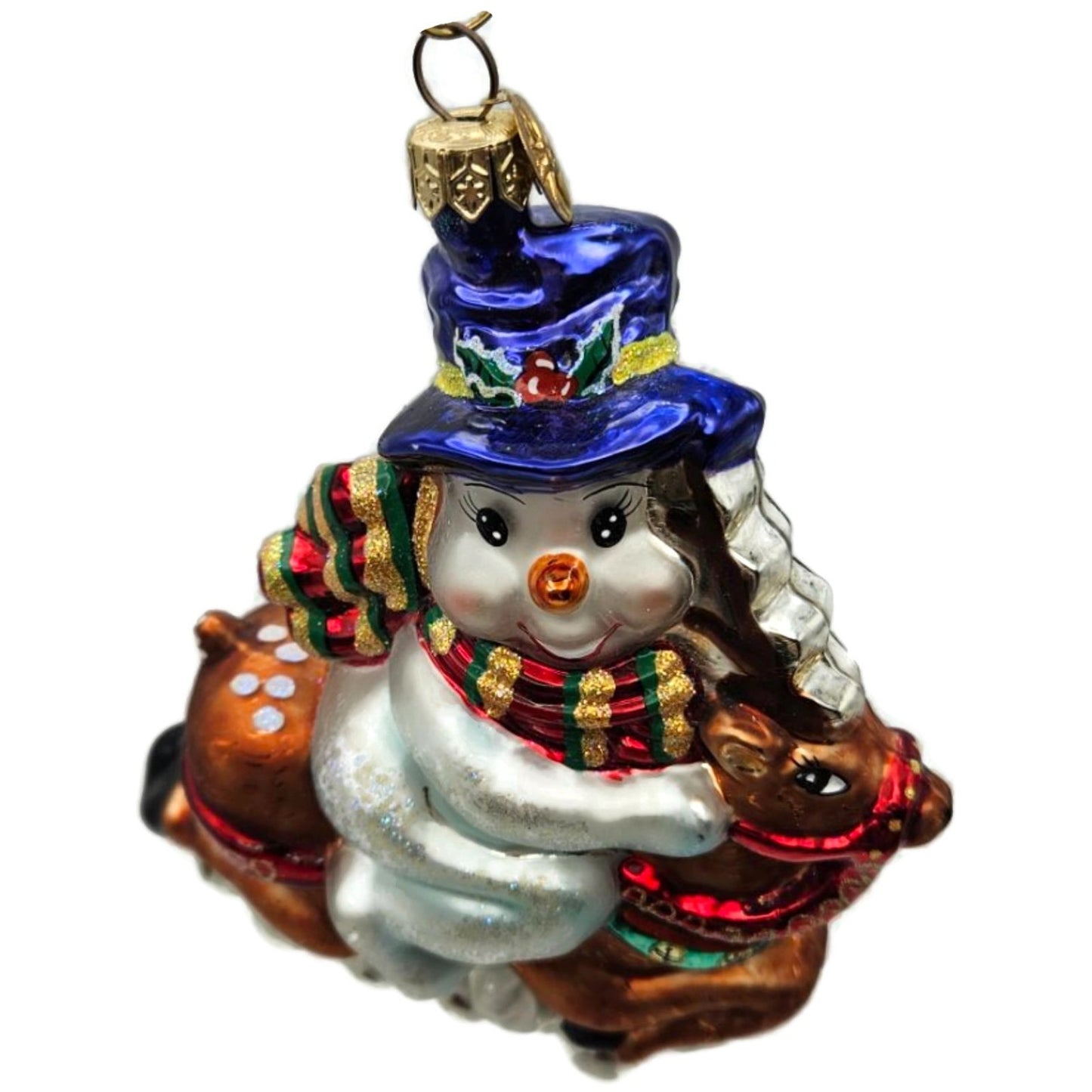 Christopher Radko Frostys Flight Snowman Reindeer Christmas Ornament 00-ICE-01