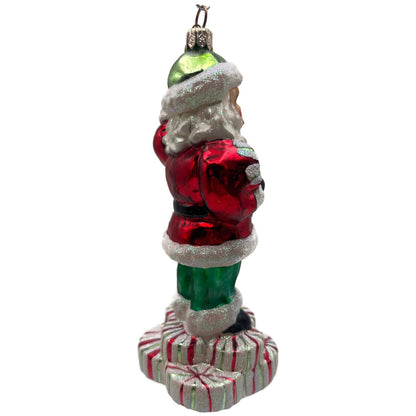 Christopher Radko Christmas Joy Santa Candy Cane Peppermint Ornament 00-076-0