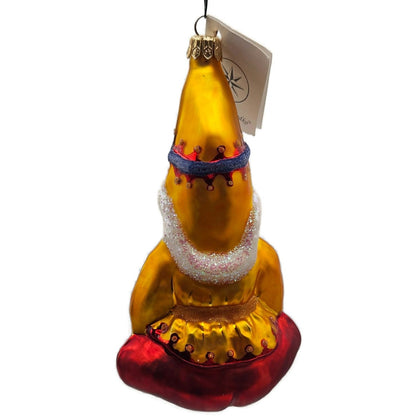 Christopher Radko Elfin Magic Sitting Gold Red Pants Christmas Tree Ornament