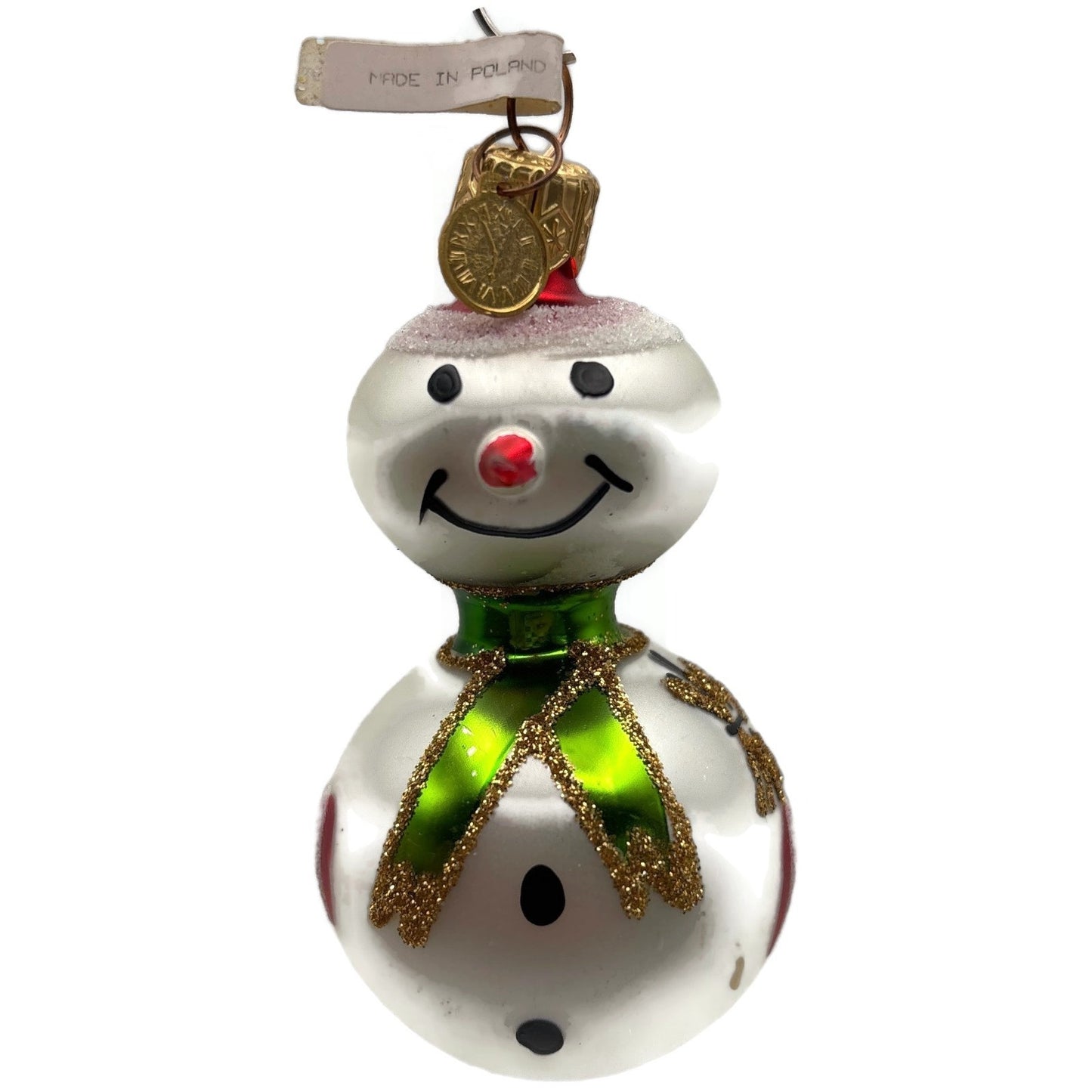 Miniature Snowman White Poland Christmas Tree Ornament Department 56