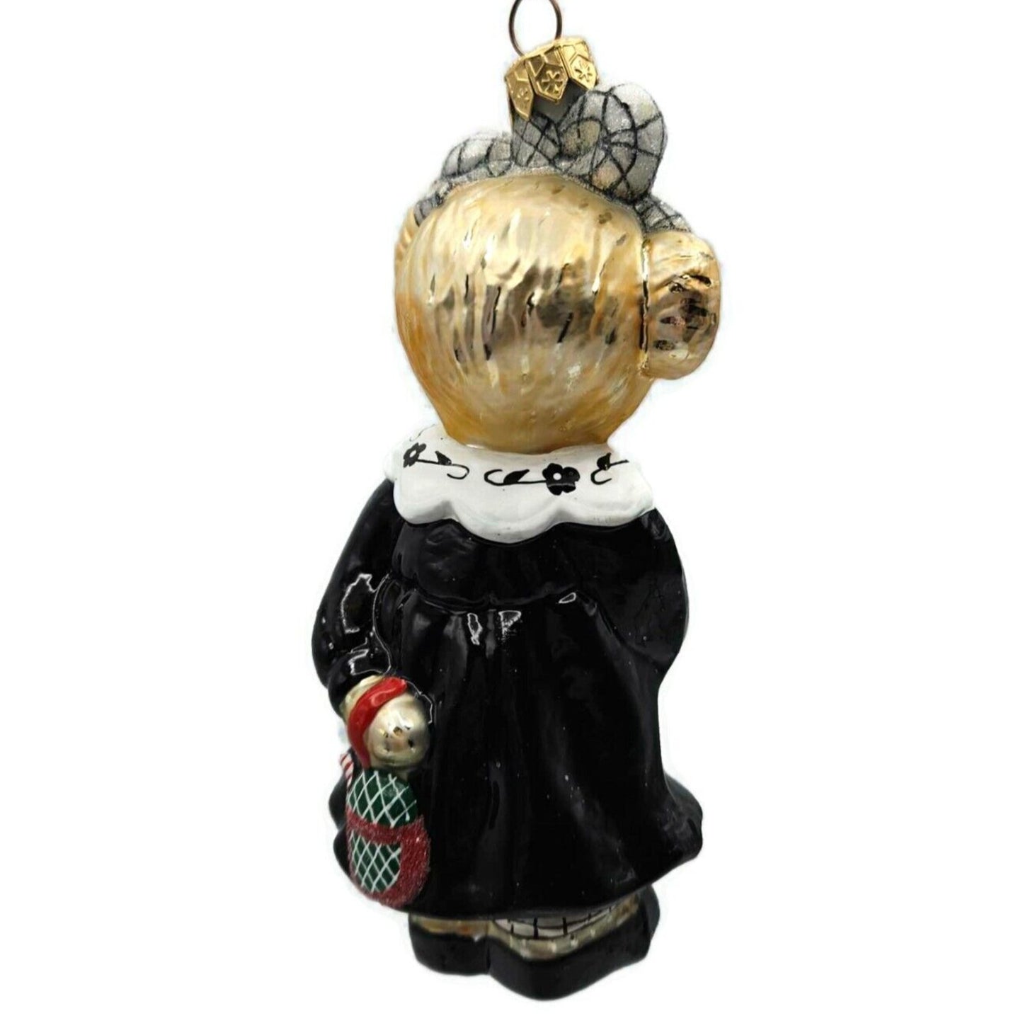 Christopher Radko Portrait in Black White Muffy Christmas Ornament 97-NAB-02