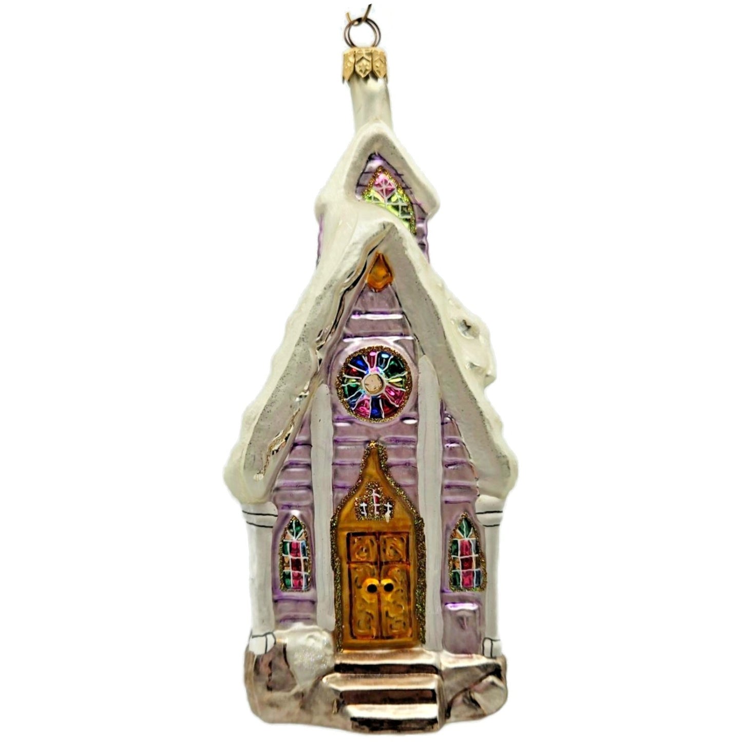 Christopher Radko Midnight Blessings Church Christmas Tree Ornament 99-382-0