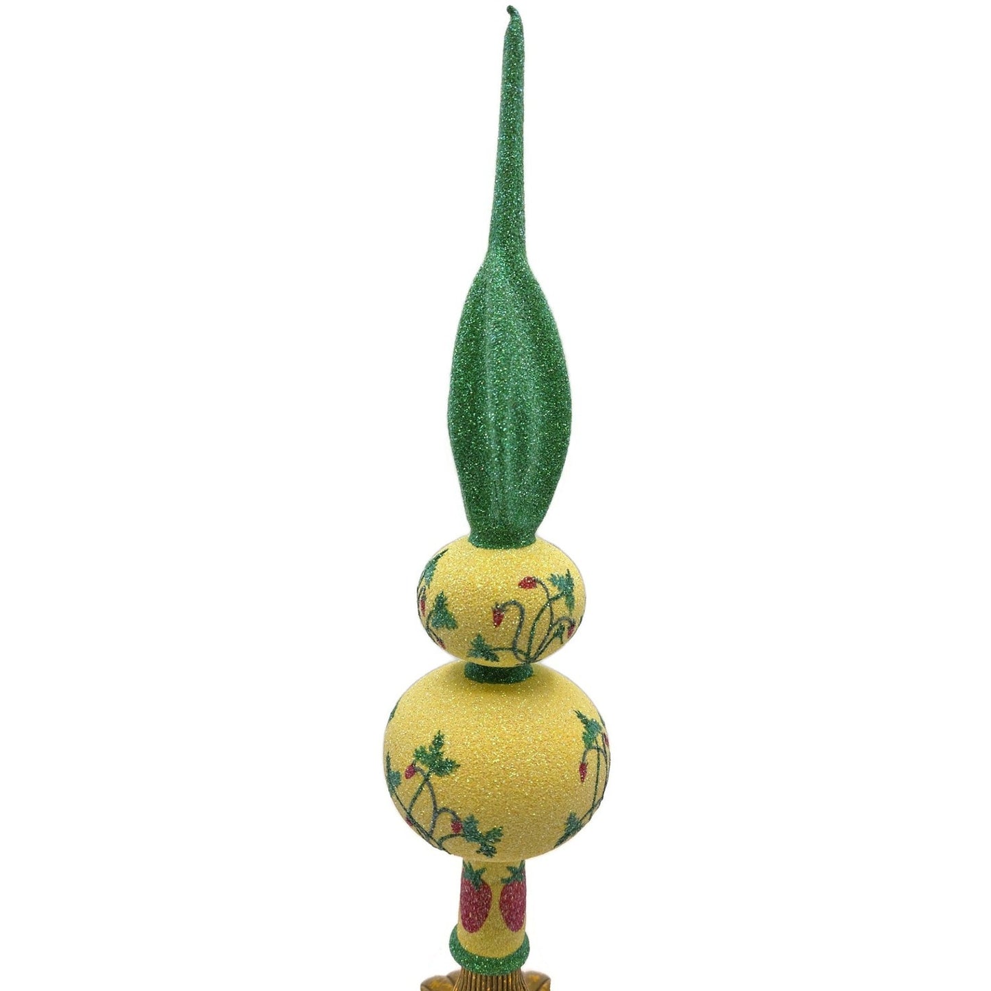 Patricia Breen Wild Strawberry Finial Fruit Yellow Green Christmas Tree Topper