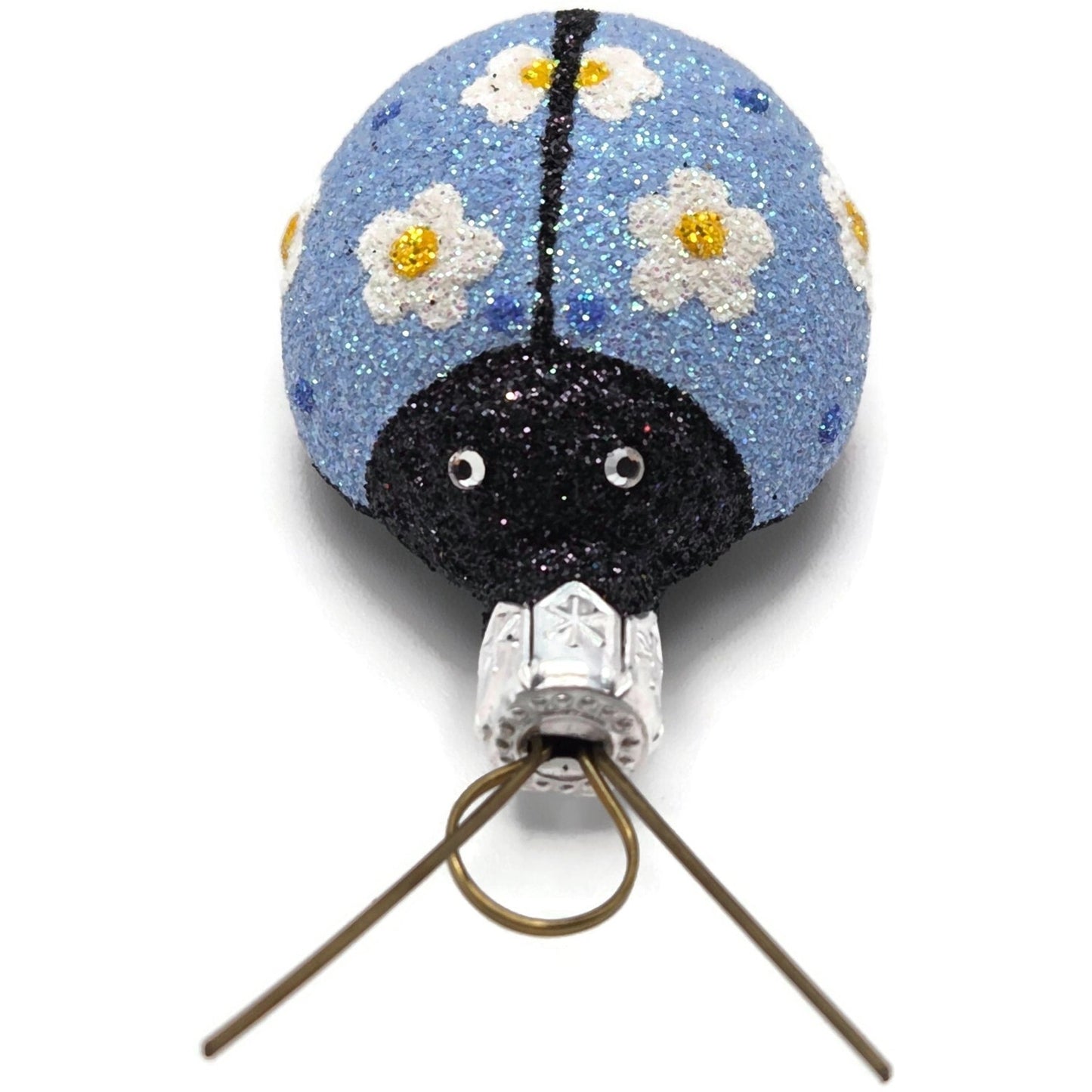 Patricia Breen Ladybug Ladybug Blue Daisy Closed Wing Christmas Ornament 2420