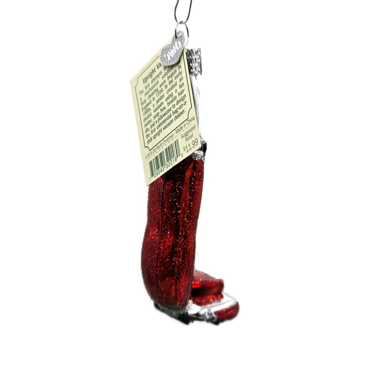Upright Vacuum Red Christmas Holiday Tree OWC Ornament Old World Christmas
