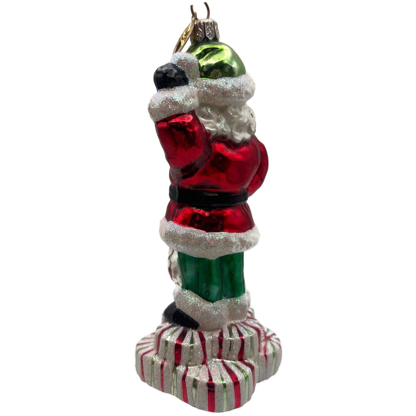 Christopher Radko Christmas Joy Santa Candy Cane Peppermint Ornament 00-076-0