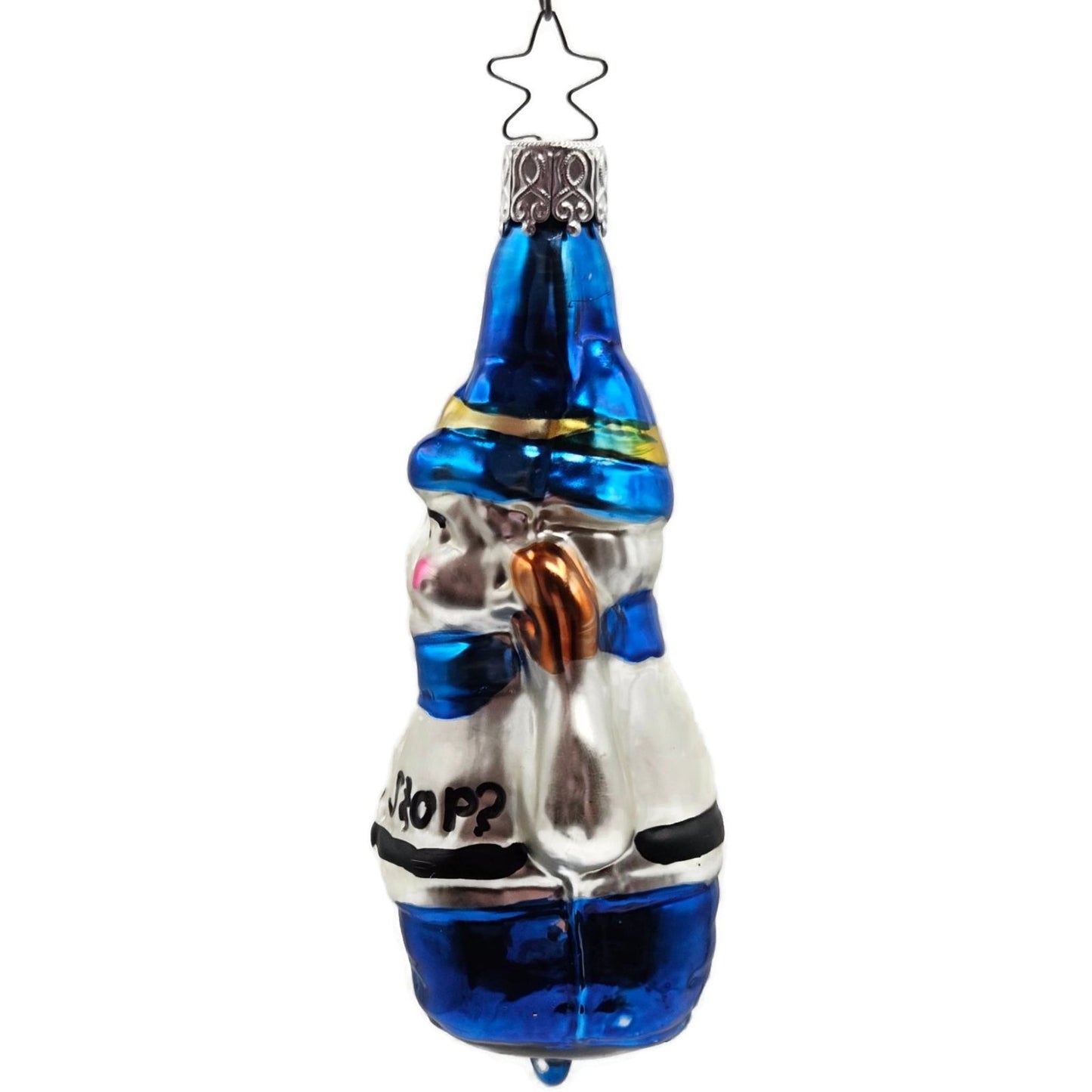 Keystone Cop Stop Star Cap Inge Glass Old World Christmas Tree Ornament OWC