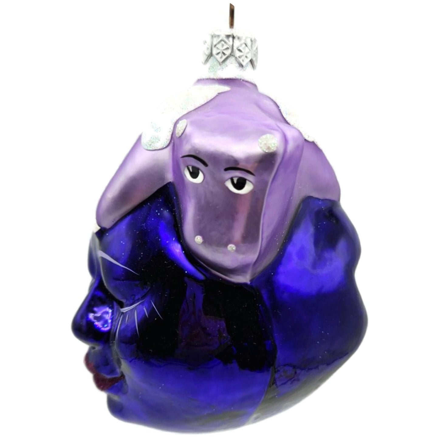 Patricia Breen And The Cow Jumped Purple Diddle Diddle Series Christmas Ornament