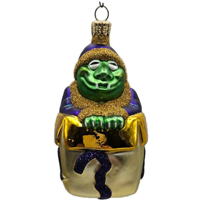 Patricia Breen Mmmonster Present Purple Gold Green Christmas Tree Ornament