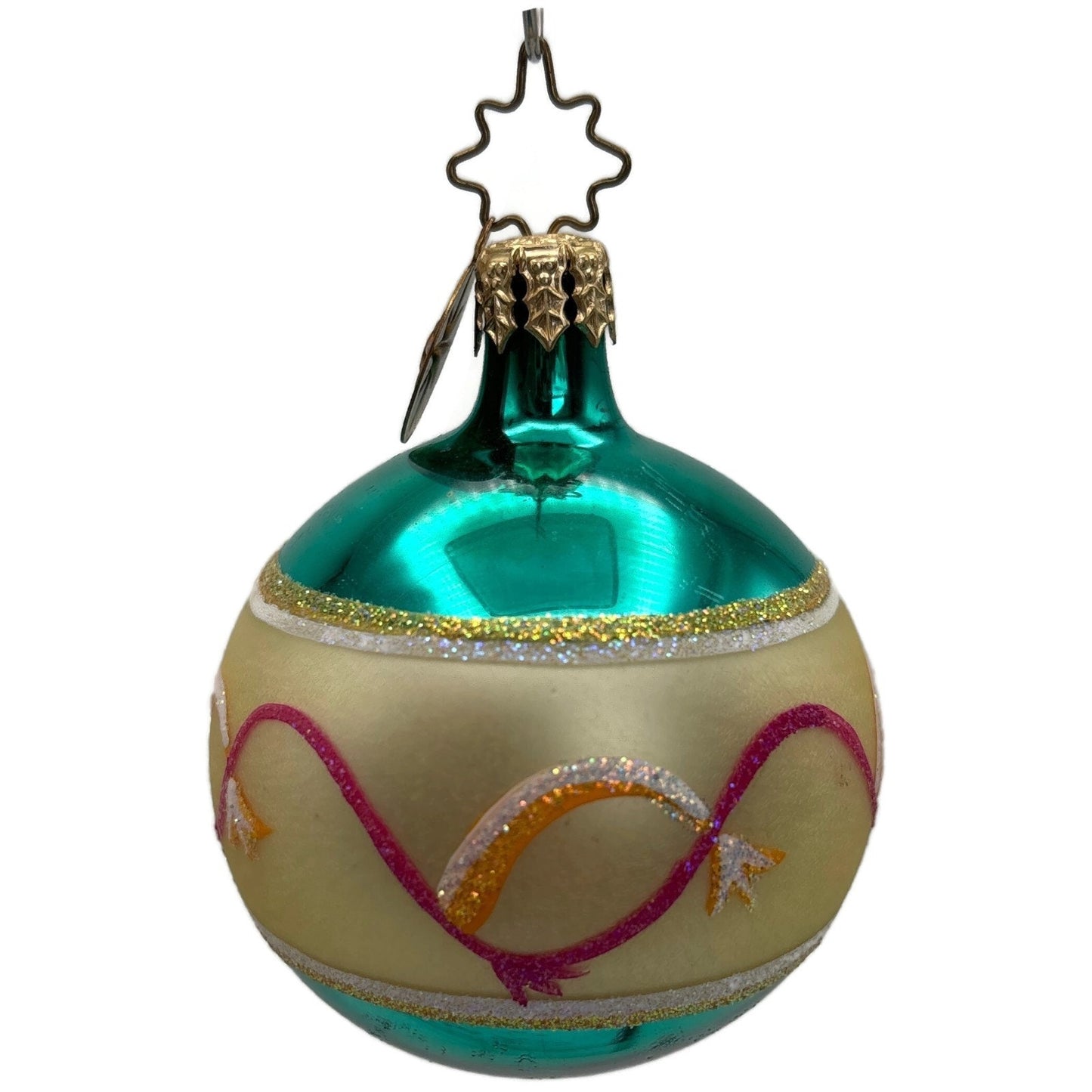 Christopher Radko Fantasia Single Reflector Floral Flare Christmas Tree Ornament