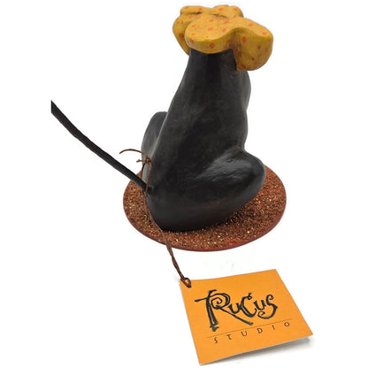 Rucus Studio Scott Smith Cat About Town Black Cat Ornament Holder Halloween 2002