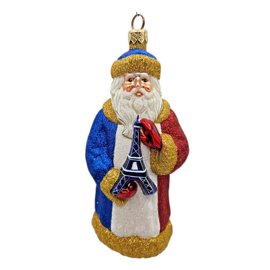 Patricia Breen Parisian Santa Claus Tricolore Paris Christmas Ornament 2000NORD
