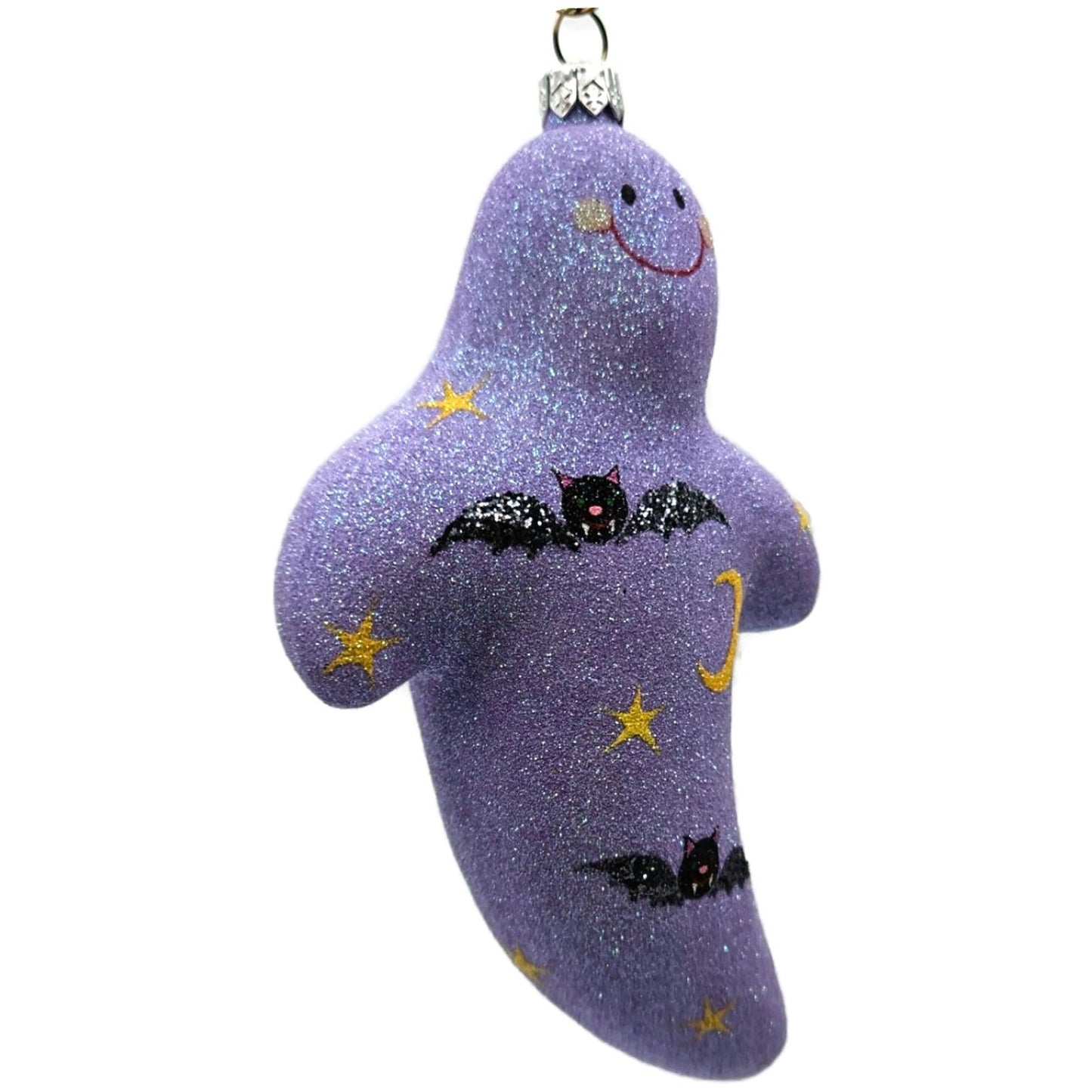Patricia Breen Very Grand Ghost Lavender Stars Bats Halloween Ornament 2554